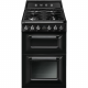 Cocina horno eléctrico SMEG TR62BL. 4 zonas. Negro Clase A